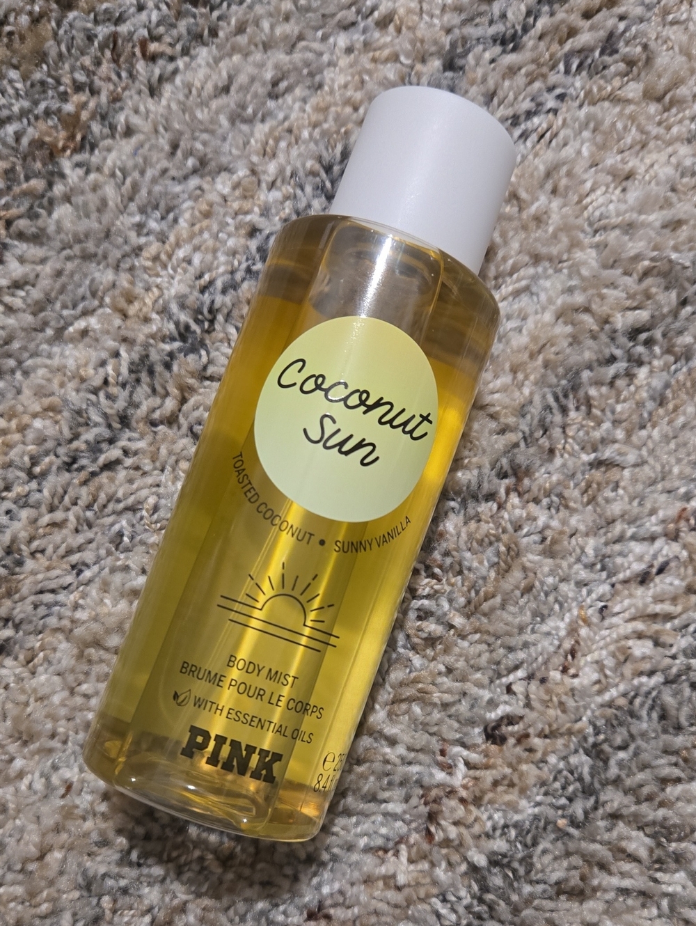 🦋LIMITED EDITION-PINK Victoria's Secret Coconut Sun Yellow Body Mist